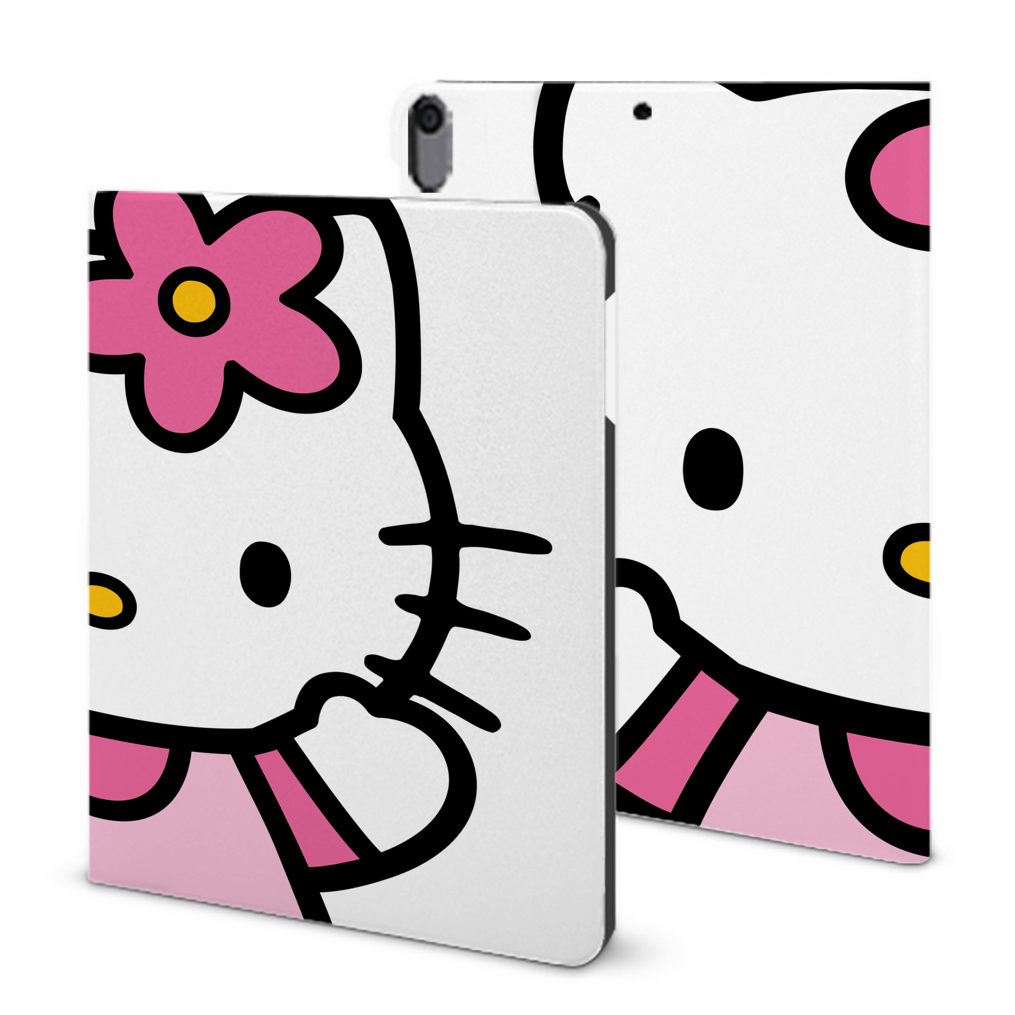 （画像用） Hello Kitty ハローキティ IPad ケース ブック型 PUレザー TPU 耐衝撃 軽量 薄型 ペン収納なし 全面保護 IPad 各モデル対応